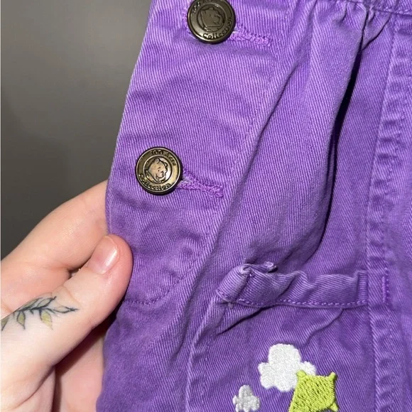 Disney Purple Kids Overalls with Tigger Embroidery - Picture 2 of 6
